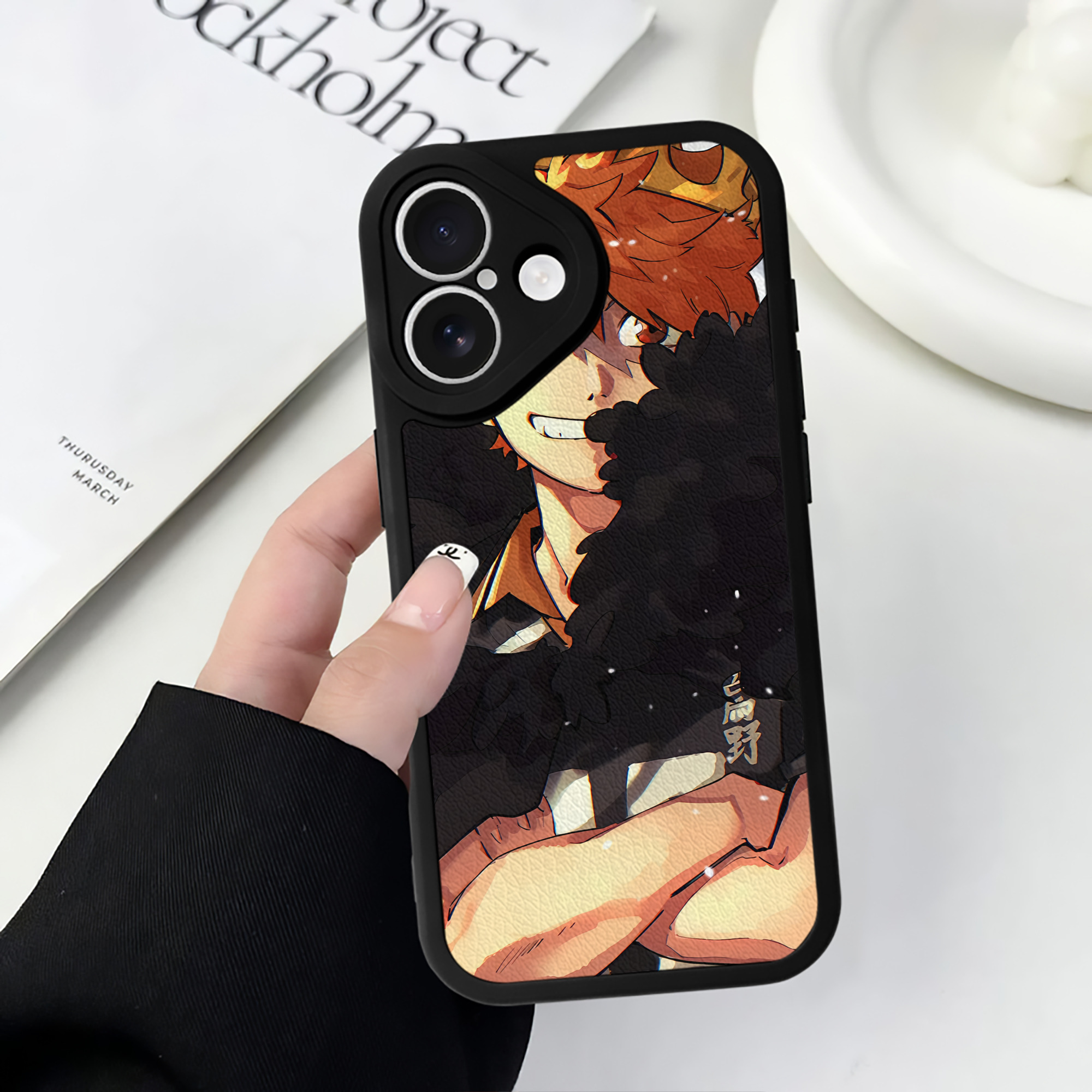 （画像用） ハイキュー!! Haikyu!! 【iPhone 16シリーズ対応】シリコンスマホケース（レザー調） 材質：シリコン